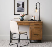 Lampe de table Lawson en verre recyclé avec port USB – Design moderne en laiton et bronze